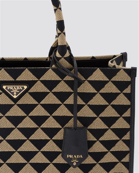 prada patty|Cloth handbag Prada Black in Cloth .